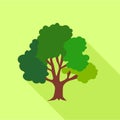 Big fluffy tree icon, flat style