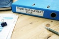 Big folder with label Crisis Management Plan. Royalty Free Stock Photo