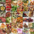 Big Food Collage Royalty Free Stock Photo