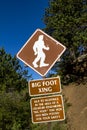 Big Foot Crossing Sign Royalty Free Stock Photo