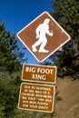 Big Foot Crossing Sign Royalty Free Stock Photo