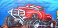 Big foot truck mural art in Nanaimo