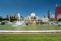 Big fountain in Chicago Downtown in a summer Royalty Free Stock Photo