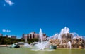 Big fountain in Chicago Downtown in a summer Royalty Free Stock Photo