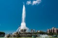 Big fountain in Chicago Downtown in a summer Royalty Free Stock Photo