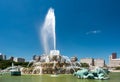 Big fountain in Chicago Downtown in a summer Royalty Free Stock Photo