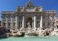 Big Fountain of TREVI in Rome Italy without people Royalty Free Stock Photo