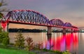 Big Four Bridge across Ohio River between Louisville, Kentucky and Jeffersonville, Indiana Royalty Free Stock Photo