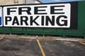 Big Free Parking sign Royalty Free Stock Photo