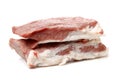 Big Fresh Raw Pork Loin Chop . Escallops, pink. Royalty Free Stock Photo