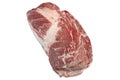 Big Fresh Raw Pork Loin Chop Isolated On White Royalty Free Stock Photo