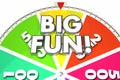 Big Fun Game Wheel Spinning Exciting Entertainment Royalty Free Stock Photo