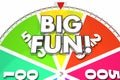 Big Fun Game Wheel Spinning Exciting Entertainment