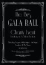 Big gala ball art deco background Royalty Free Stock Photo