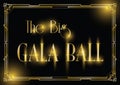 Big gala ball art deco background