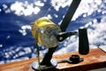 Big game boat fishing in deep sea Royalty Free Stock Photo