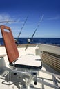Big game boat wooden fishing chair