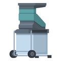 Big garden shredder icon cartoon . Agriculture tool