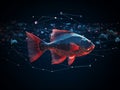 Big genomic data of marine fish, key of fish biodiversity. Generated AI