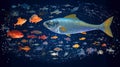 Big genomic data of marine fish, key of fish biodiversity. Generated AI