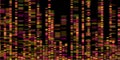 Big Genomic Data Visualization DNA Test, Barcoding, Genom Map Architecture - Vector Graphic Template