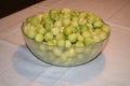 big glass bowl with Brussels sprout Royalty Free Stock Photo