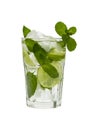 Big glass of mojito isolated on white Royalty Free Stock Photo