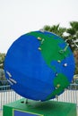 Big globe made by lego (showing north america)