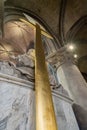 Big gold cross in paris cathedral notre dame