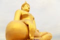 Big Golden Buddha Image at Wat Muang Muang Buddhist Temple, Ang Thong, Thailand Royalty Free Stock Photo