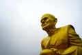 Big golden buddha monk statue in Thailand Royalty Free Stock Photo