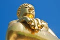 Big golden buddha statue with blue sky Royalty Free Stock Photo