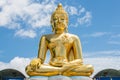 Big golden Buddha statue with Lanna style located at Golden triangle in Chiang Rai, Thailand. Royalty Free Stock Photo