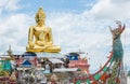 Big golden Buddha statue with Lanna style located at Golden triangle in Chiang Rai, Thailand. Royalty Free Stock Photo