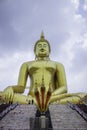 The big golden Buddha statue Thailand. Royalty Free Stock Photo