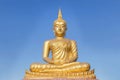 Big golden buddha statue in thai temple Royalty Free Stock Photo