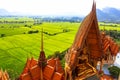 Big golden Buddha in temple, Thailand