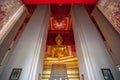 Big golden buddha at Wat Mongkol Bophit temple, Ayutthaya