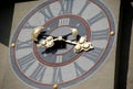 Big golden hands on watch of Graz clock tower, Styria Royalty Free Stock Photo