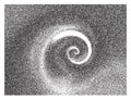Big Golden ratio stippled spiral - visualization of Fibonacci Sequence Royalty Free Stock Photo