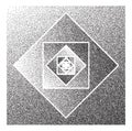 Big Golden ratio stippled square - visualization of Fibonacci Sequence