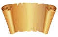 Big golden scroll of parchment