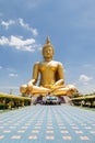 Big golden statue image of buddha Thailand