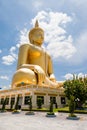 Big golden statue image of buddha Thailand