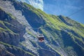 Big gondola in the Swiss Alps in the summer Royalty Free Stock Photo