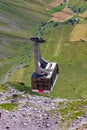 Big gondola in the Swiss Alps in the summer Royalty Free Stock Photo