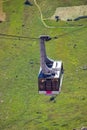 Big gondola in the Swiss Alps in the summer Royalty Free Stock Photo