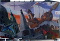 Big graffit of the city Lodz.