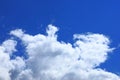 Big gray white clouds against blue sky Royalty Free Stock Photo