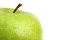 Big green apple close up Royalty Free Stock Photo